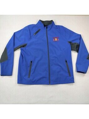 Red Bull Energy Drink Promo Softshell Jacket Mens XL Blue North End Weather Tech